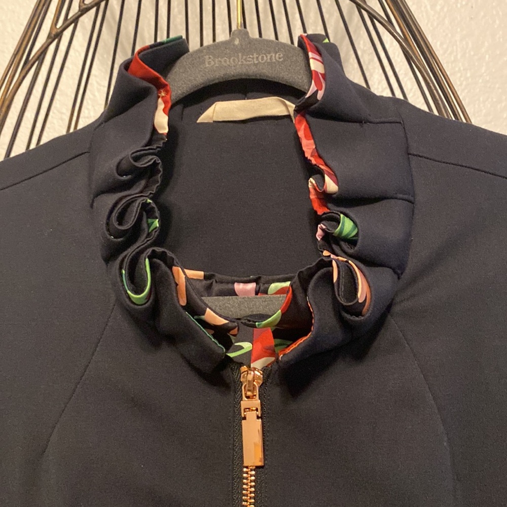 Jacket Medium-weight with Rose Gold Zipper Floral lining Medium